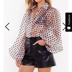 Nasty Gal Organza Blouse